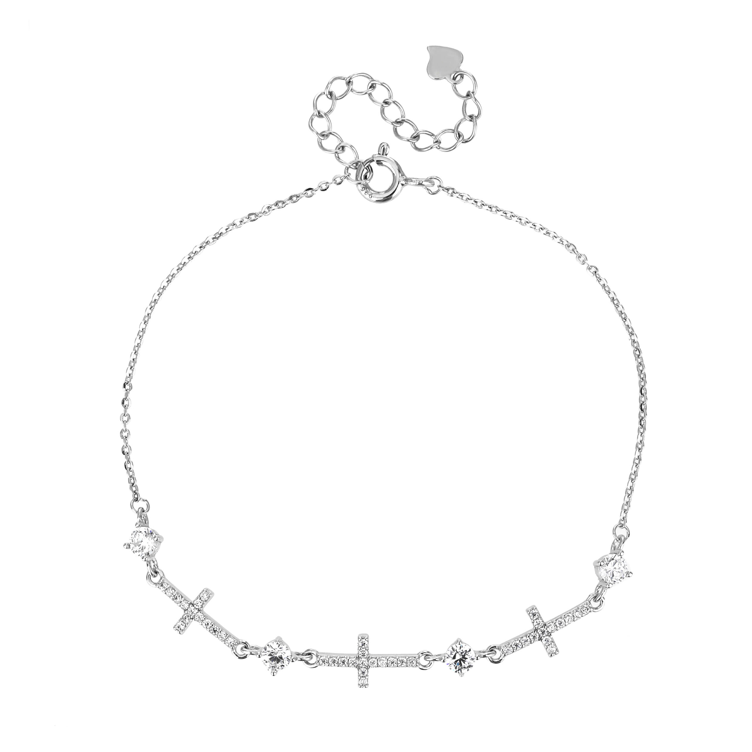 Ethereal Eternity Cross Bracelet